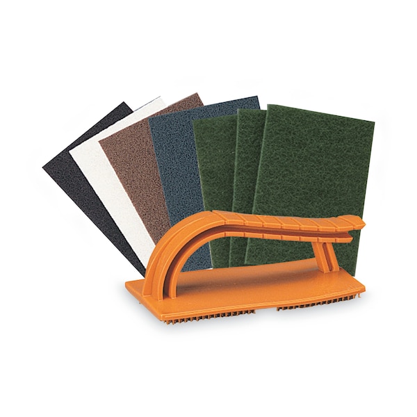 3M Standard Abrasives Easy Hand Pad Holder, 3.38 x 5.75, Orange - 7100106981