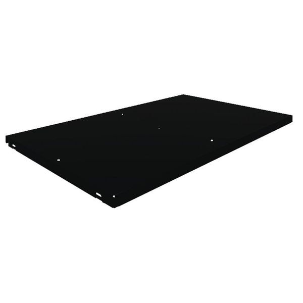Tennsco Shelf, 48 In x 18 In x 1-5/16 In, Black - 306 BLACK