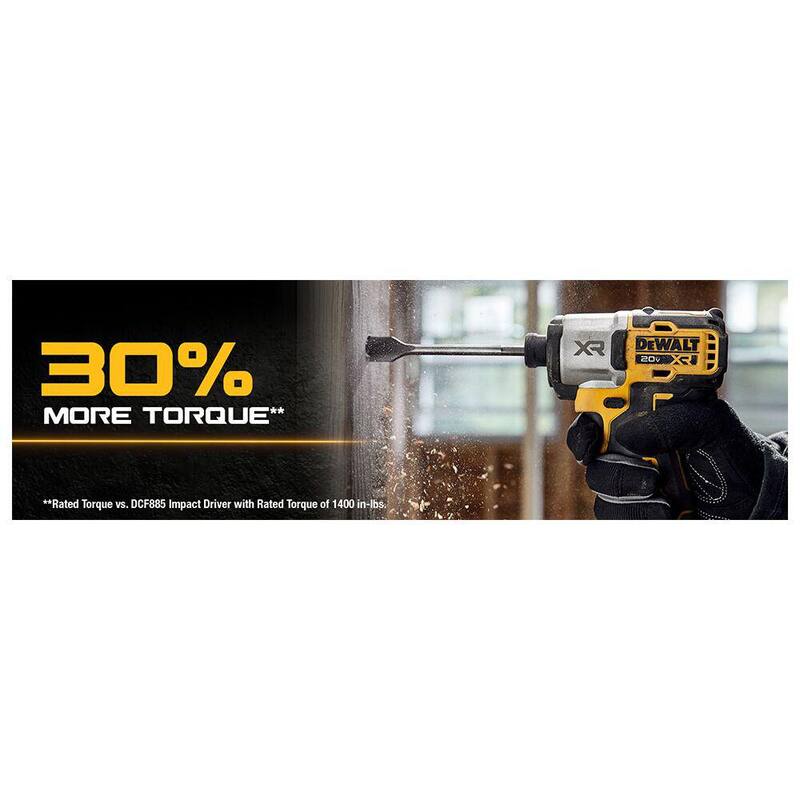 Kit de destornillador de impacto inalámbrico sin escobillas DEWALT 20-Volt Max XR de 1/4 de pulgada y 3 velocidades con (2) Powerstack de 5Ah y (2) baterías de 5Ah - DCF845P2WP520-2
