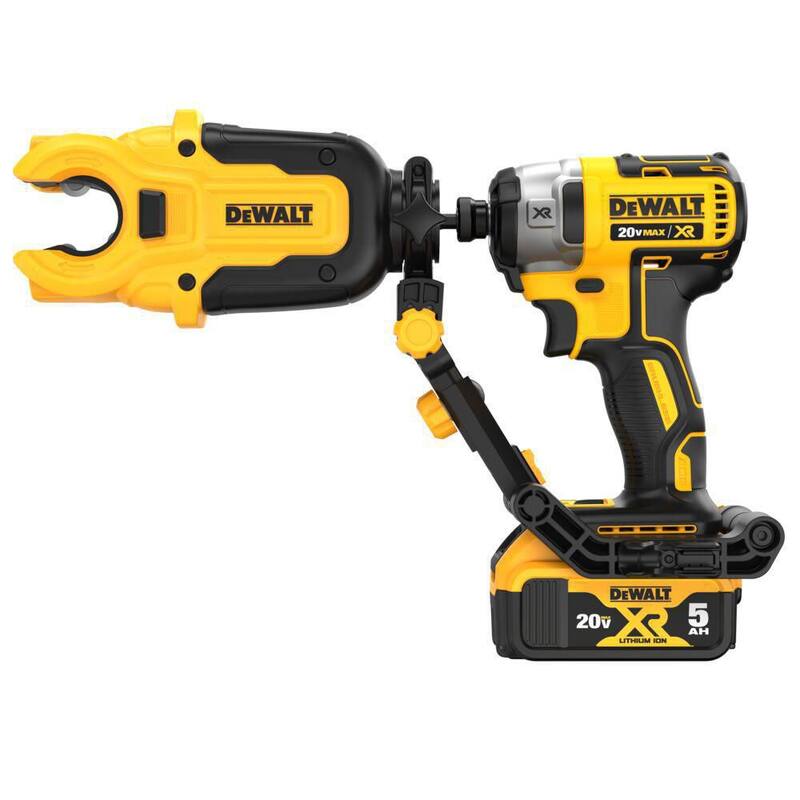 DEWALT ATOMIC 20V MAX Juego de destornillador de impacto sin escobillas de 1/4 de pulgada inalámbrico de iones de litio y cortador de tubos de cobre con batería de 5Ah - DCF850P1WACPRIR