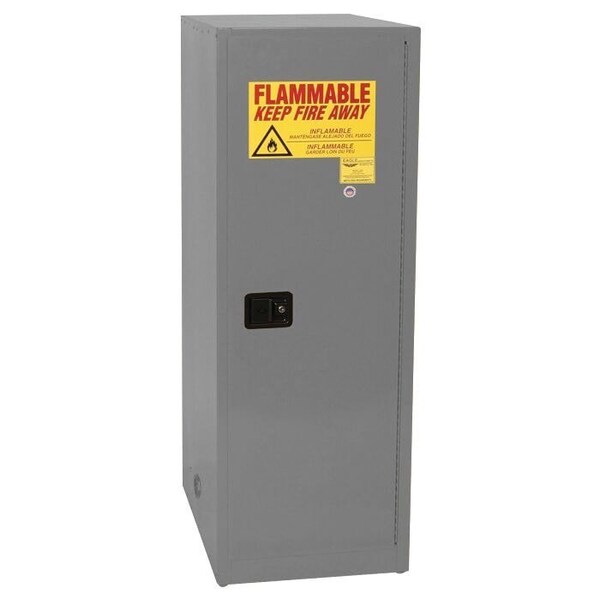 Eagle Mfg 48 gal, 3 Shelves, 18-Gauge Steel, 23.25 in W x 65 in H x Gray - 1946XGRAY