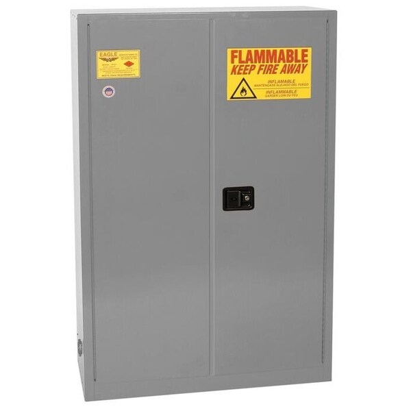 Eagle Mfg 60 gal, 5 Shelves, 18-Gauge Steel, 43 in W x 65 in H x Gray - PI45XGRAY