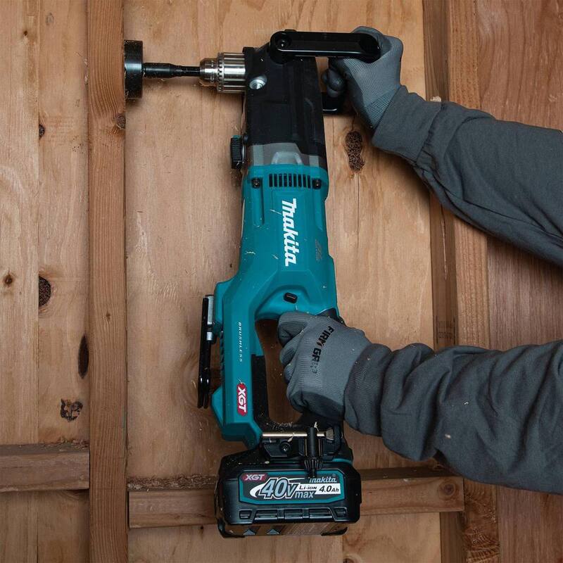 Kit de taladro angular de 1/2 pulgadas inalámbrico sin escobillas Makita 40V max XGT (4.0Ah) - GAD01M1