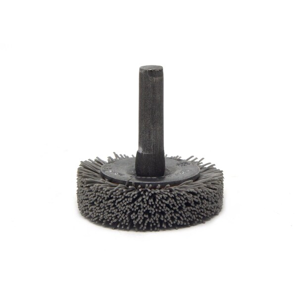 Brush Research Manufacturing BMC14AY600AO 1.5" Mandrel Mounted Wheel, 600 Grit Aluminum Oxide, .250" Shank Dia., .250" Trim - BMC14AY600AO