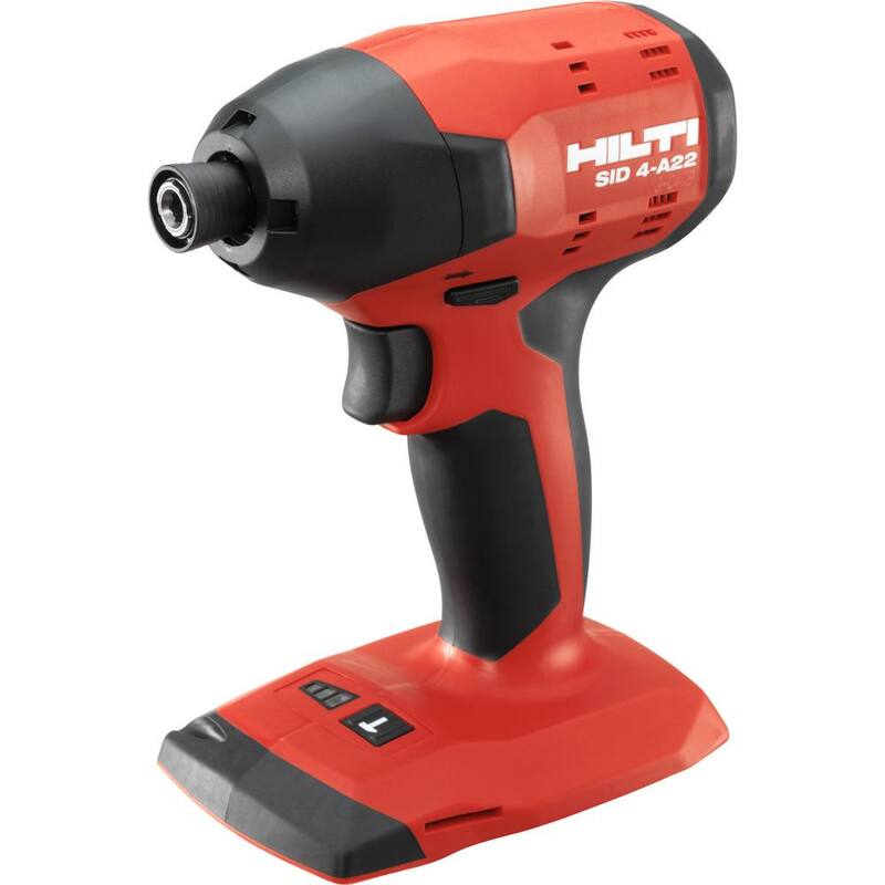 Cuerpo de herramienta de controlador de impacto inalámbrico Hilti 22-Volt de 1/4 pulgadas con batería de iones de litio - 2141090