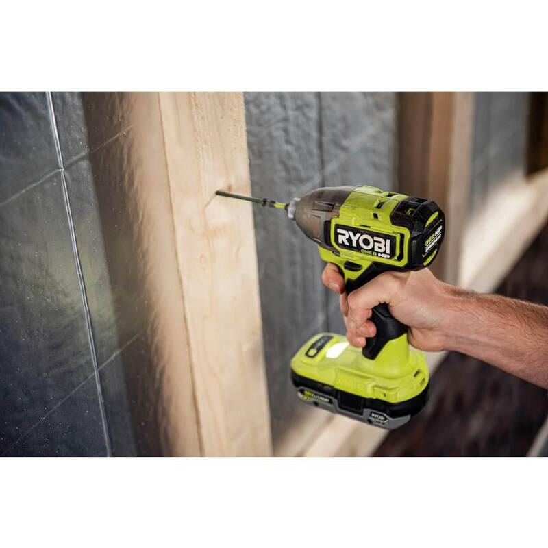 RYOBI ONE+ HP 18V Destornillador de Impacto Inalámbrico sin Escobillas de 1/4 de pulgada con 4 modos y batería de alto rendimiento de 4.0 Ah de Iones de Litio - PBLID02B-PBP004
