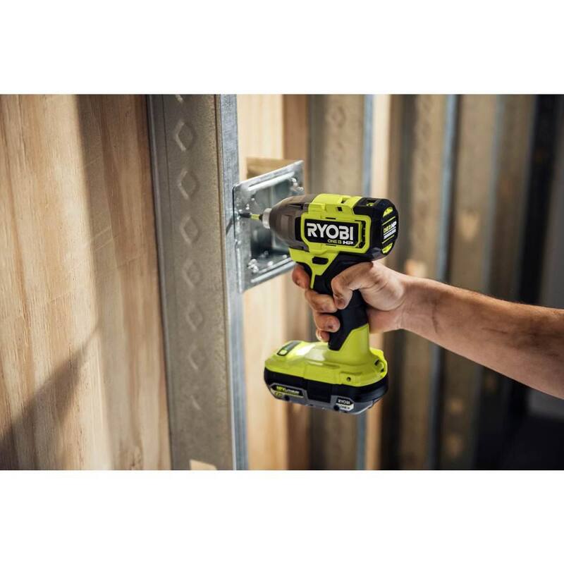 RYOBI ONE+ HP 18V Destornillador de Impacto Inalámbrico sin Escobillas de 1/4 de pulgada con 4 modos y batería de alto rendimiento de 4.0 Ah de Iones de Litio - PBLID02B-PBP004