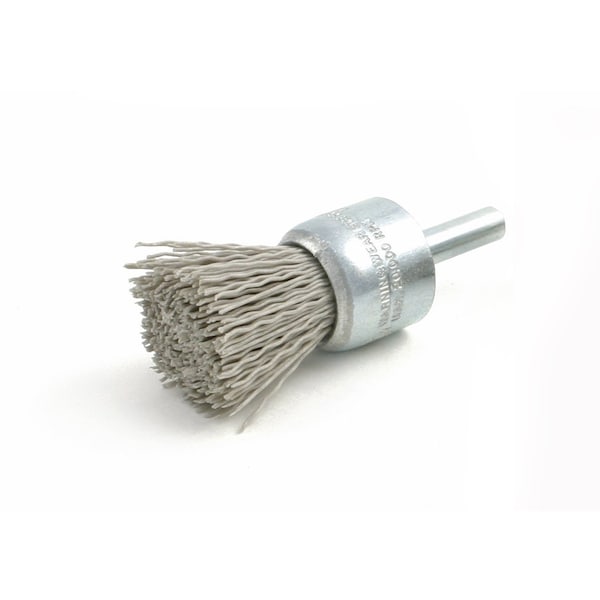 Brush Research Manufacturing BNS4AY320AO Abrasive End Brush, 0.500" Brush Diameter, 2.50" OAL, 320 Grit, Aluminum Oxide (AO) - BNS4AY320AO