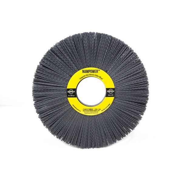 Nampower Brush CW812180SC NAMPOWER Abrasive Wheel Brush, 8" Diameter, 180SC, 2" Arbor Hole, 2.5" Trim Length - CW812180SC