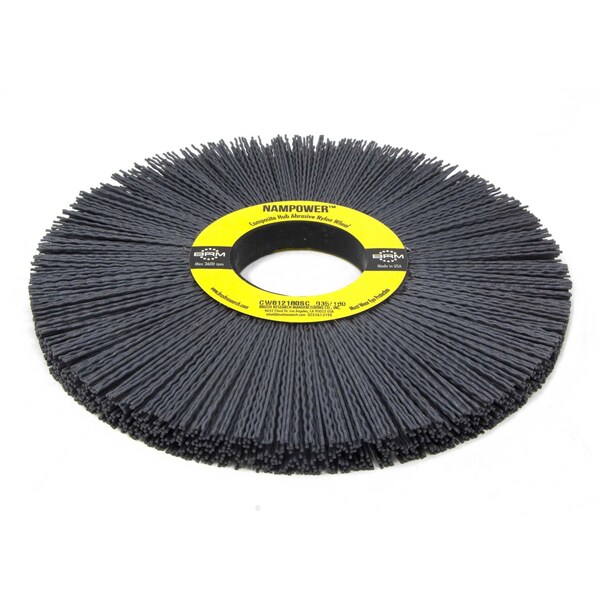 Nampower Brush CW812180SC NAMPOWER Abrasive Wheel Brush, 8" Diameter, 180SC, 2" Arbor Hole, 2.5" Trim Length - CW812180SC