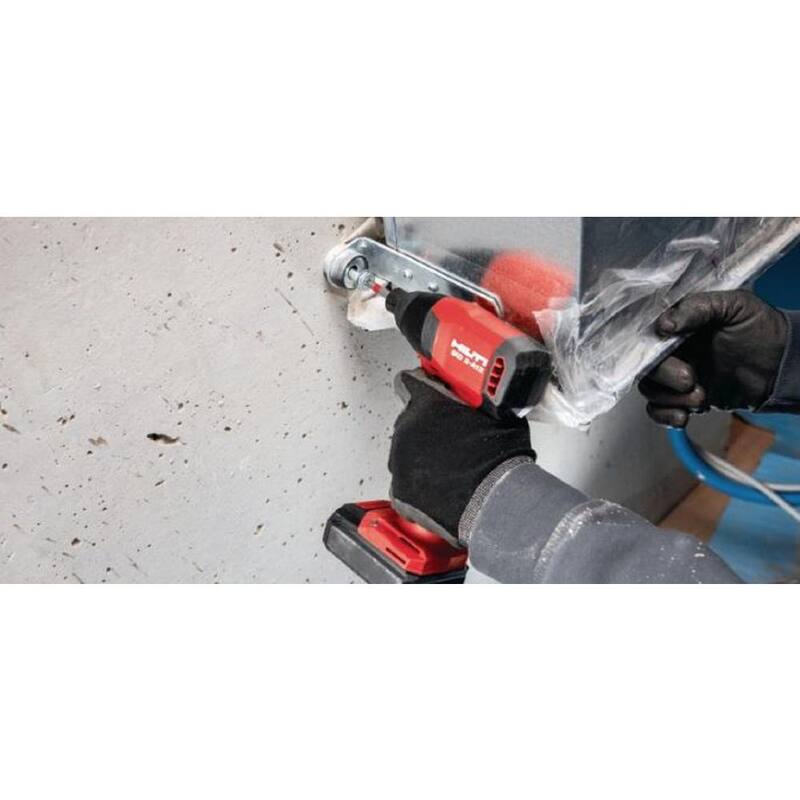 Desatornillador de impacto Hilti inalámbrico sin escobillas de 12 voltios con chuck hexagonal de 1/4 de pulgada - 2200201