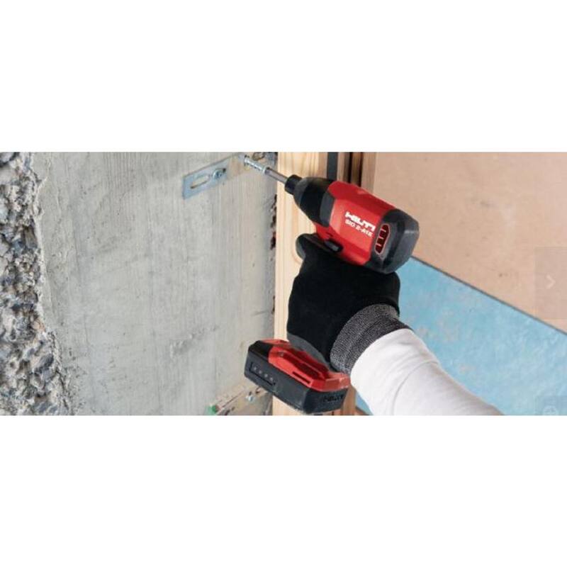 Desatornillador de impacto Hilti inalámbrico sin escobillas de 12 voltios con chuck hexagonal de 1/4 de pulgada - 2200201