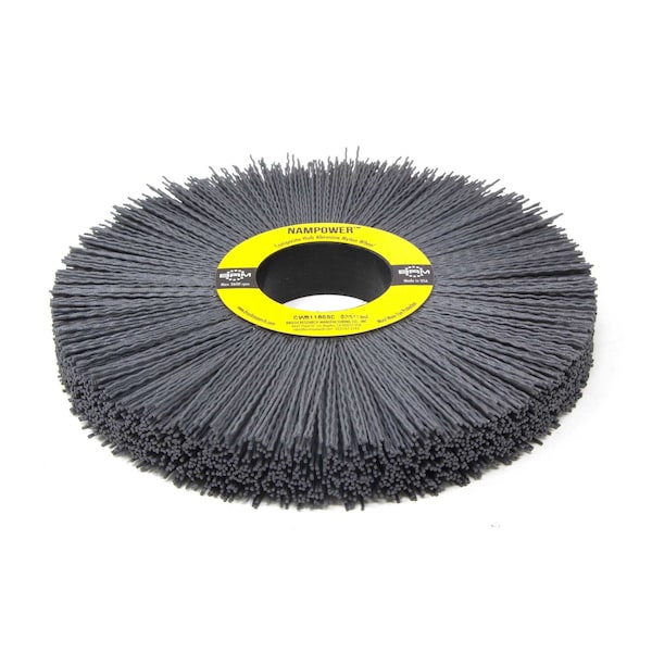 Nampower Brush CW81180SC NAMPOWER Abrasive Wheel Brush, 8" Diameter, 80SC, 2" Arbor Hole, 2.5" Trim Length - CW81180SC