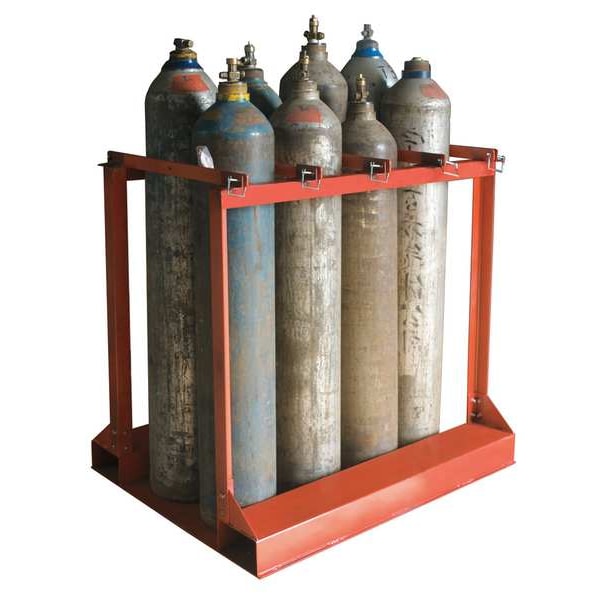 Zoro Select Gas Cylinder Rack, Capacity 8 Cylinders - 39J516