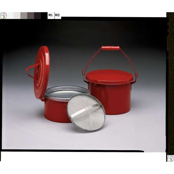 Eagle Mfg Bench Can, 1 Qt., Galvanized Steel, Red - B601