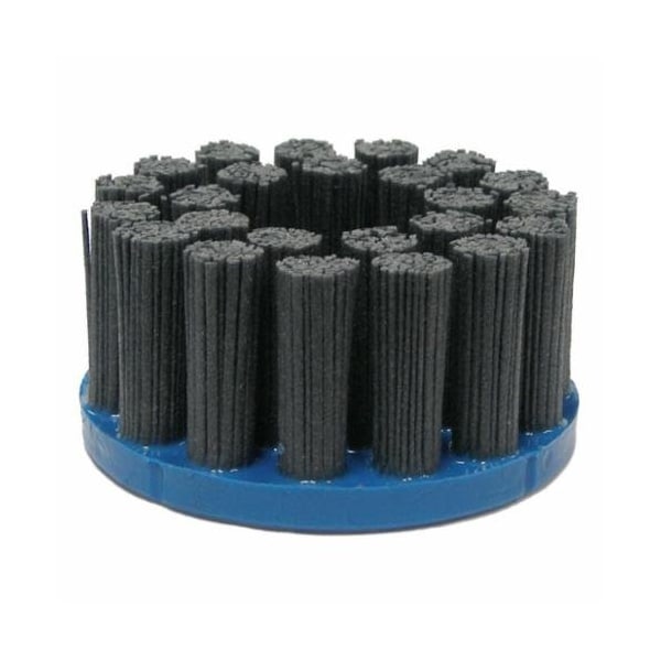 Nylox Disc Brush, Crimped Composite Back Rectangle Straight, 4 in Brush Dia, 7/8 in Center Hole, Silicon C - 85824