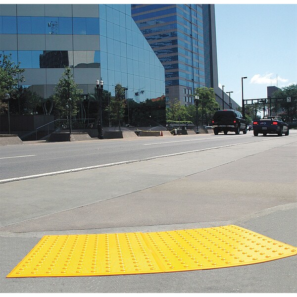Ultratech Retrofit ADA Warning Pad Urethane Yellow, 2 ft W x 4 ft L, 3/8 in Thick - 0751