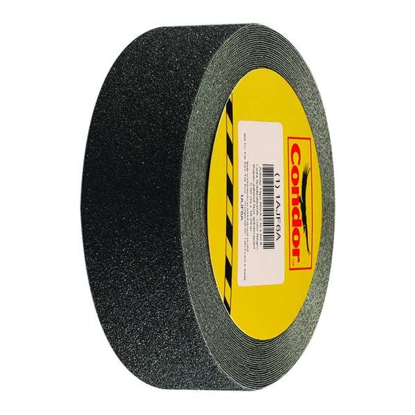 Condor Anti-Slip Tape, Very Course, 46 Grit Size, Solid, Black 2 in x 60 ft, 41 mil Thickness, Rubber - GRAN13539
