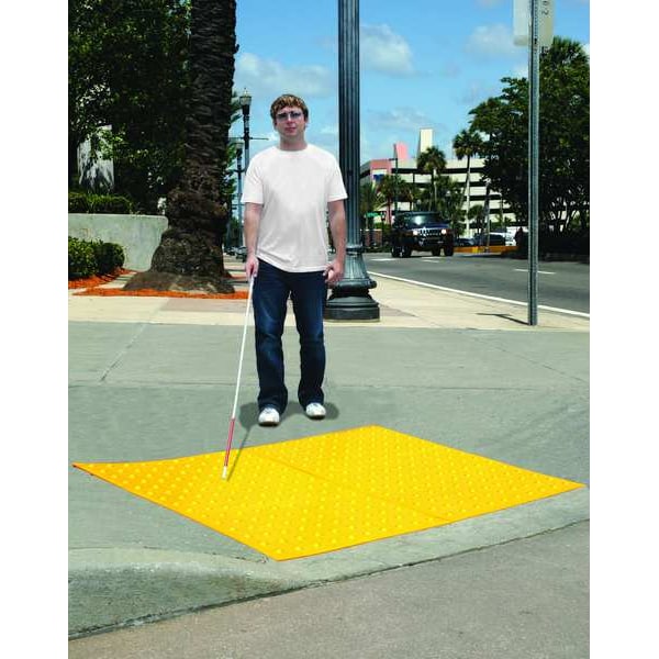 Ultratech Retrofit ADA Warning Pad Urethane Yellow, 2 ft W x 5 ft L, 3/8 in Thick - 752