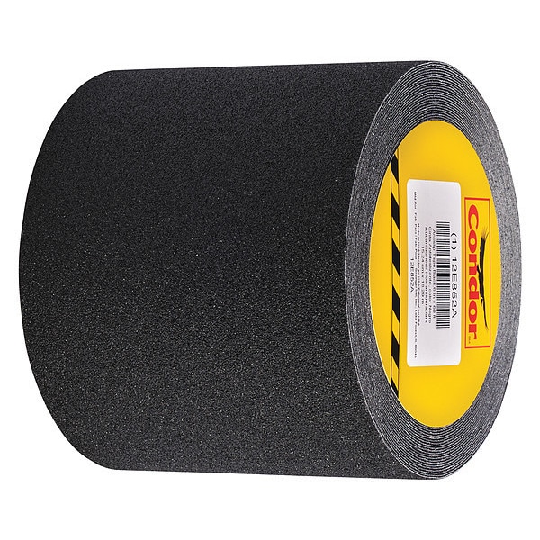 Condor Anti-Slip Tape Silicone Carbide 46 Grit Size, Black, 6" W x 30 ft. L, 41 mil Thick - GRAN5087