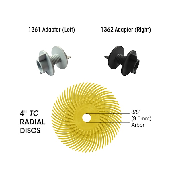 Dedeco SUNBURST 4" X 1/2" TC BLUE 400 GRIT (A/O) 1/UNIT - 2276