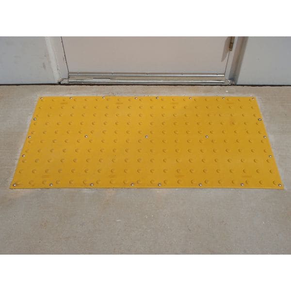 Tuftile ADA Warning Pad Polymer Yellow, 2 ft W x 5 ft L, 7/16 in Thick - TT2460-SA-YEL-1