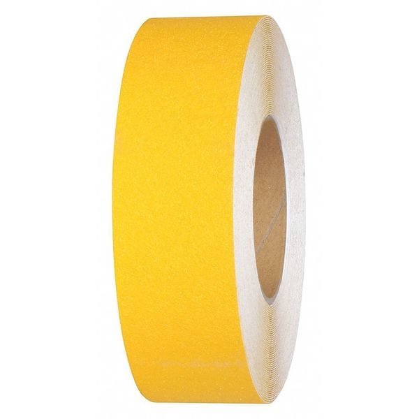 Zoro Select Anti-Slip Tape Aluminum oxide 60 Grit Size, Yellow, 2" W x 60 ft. L, 33 mil Thick - GRAN4999