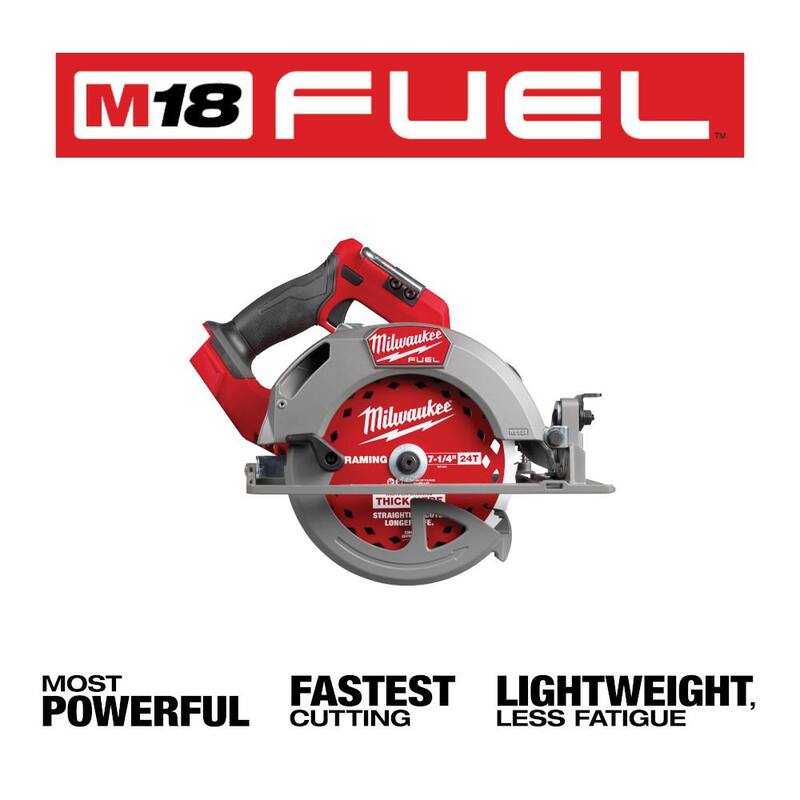 Si_MX: Sierra circular inalámbrica sin escobillas Milwaukee M18 FUEL de 18 V con batería de ion de litio de 7-1/4 pulgadas (herramienta solamente) - 2834-20