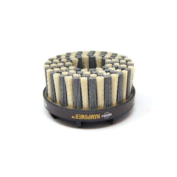 Nampower Brush NAMPOWER ADD12538120 Abrasive Disc Brush, Dot Style, 125mm Diameter, 38mm Trim, 120 Grit - ADD12538120