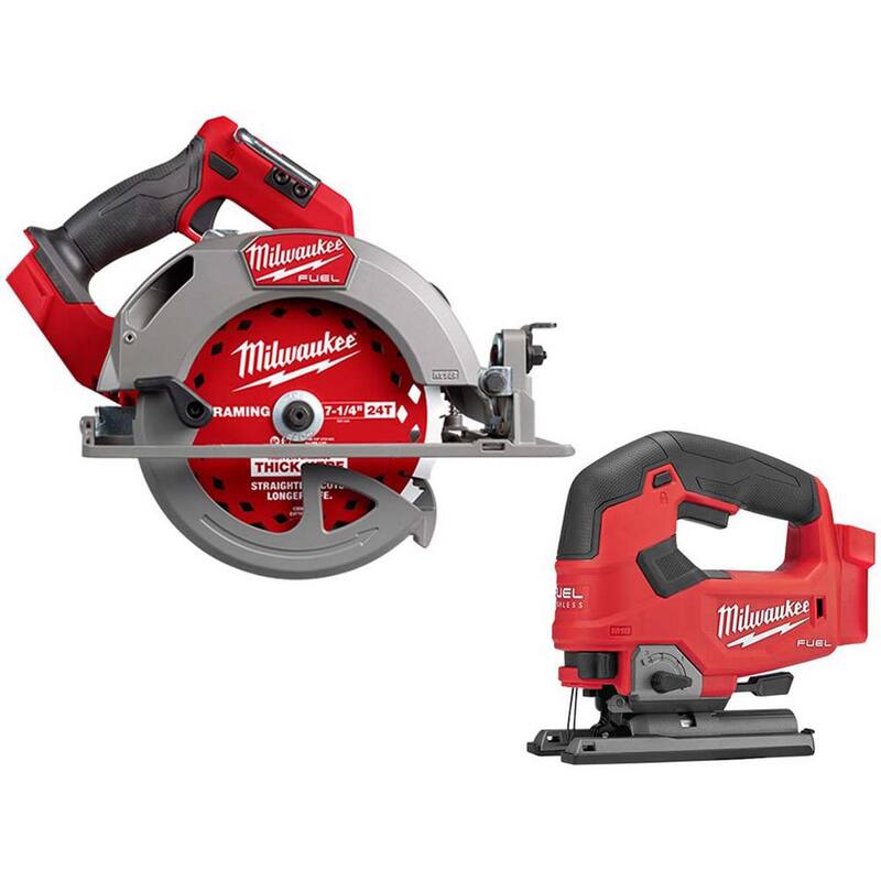 Si_SiMilwaukee M18 FUEL 18V Lithium-Ion Brushless Inalámbrica Sierra Circular de 7-1/4 pulgadas con Sierra de Calar - 2834-20-2737-20