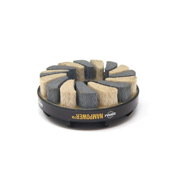 Nampower Brush NAMPOWER ADD12518320 Abrasive Disc Brush, Dot Style, 125mm Diameter, 18mm Trim, 320 Grit - ADD12518320