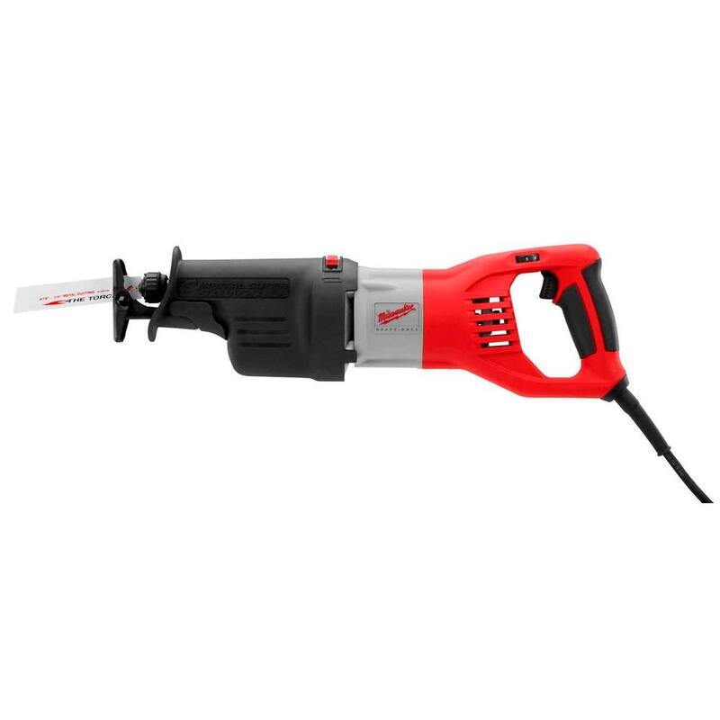 Milwaukee Sierra recíproca orbital SUPER SAWZALL de 15 amperios y 1-1/4 pulgadas de carrera con estuche rígido - 6538-21.