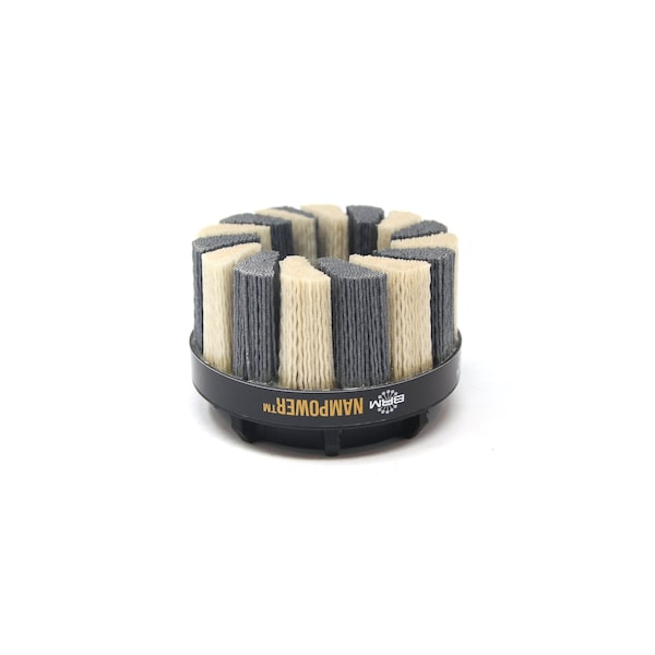 Nampower Brush NAMPOWER ADT1003880 Abrasive Disc Brush, Turbine Style, 100mm Diameter, 38mm Trim, 80 Grit - ADT1003880