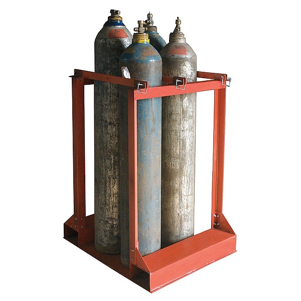 Zoro Select Gas Cylinder Rack, Capacity 4 Cylinders - 39J512