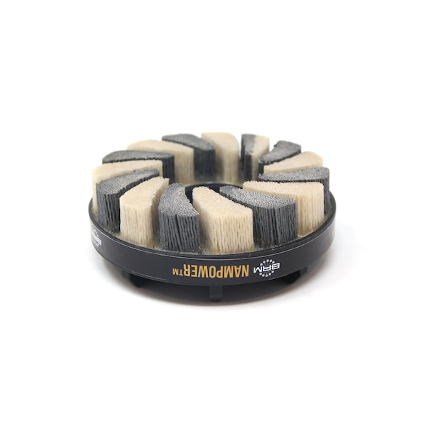 Nampower Brush NAMPOWER ADT1251880 Abrasive Disc Brush, Turbine Style, 125mm Diameter, 18mm Trim, 80 Grit - ADT1251880