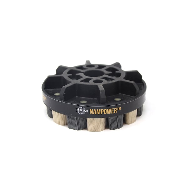 Nampower Brush NAMPOWER ADT12518120 Abrasive Disc Brush, Turbine Style, 125mm Diameter, 18mm Trim, 120 Grit - ADT12518120