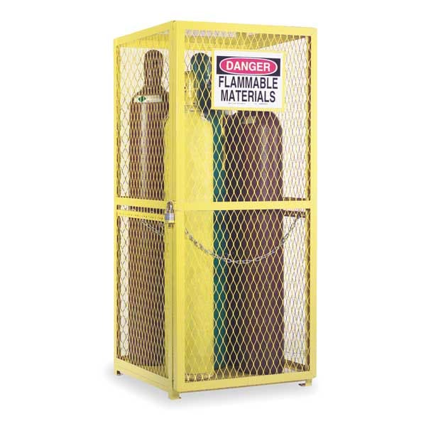 Durham Mfg Gas Cylinder Cabinet, 60x30, Capacity 18 - EGCVC18-50
