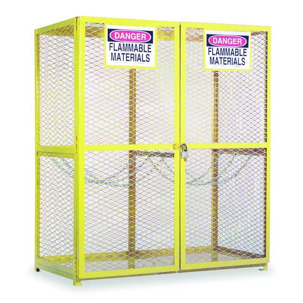 Durham Mfg Gas Cylinder Cabinet, 60x30, Capacity 18 - EGCVC18-50