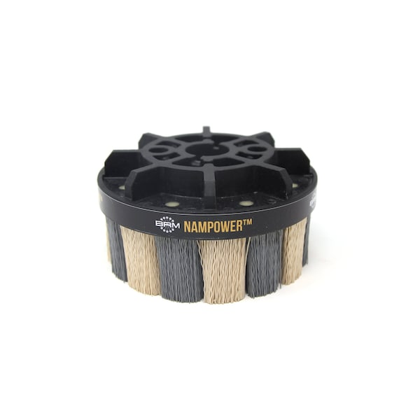 Nampower Brush NAMPOWER ADT12538320 Abrasive Disc Brush, Turbine Style, 125mm Diameter, 38mm Trim, 320 Grit - ADT12538320