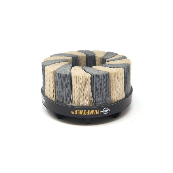 Nampower Brush NAMPOWER ADT12538320 Abrasive Disc Brush, Turbine Style, 125mm Diameter, 38mm Trim, 320 Grit - ADT12538320