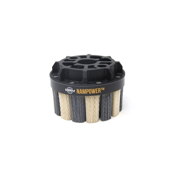 Nampower Brush NAMPOWER ADT10038120 Abrasive Disc Brush, Turbine Style, 100mm Diameter, 38mm Trim, 120 Grit - ADT10038120