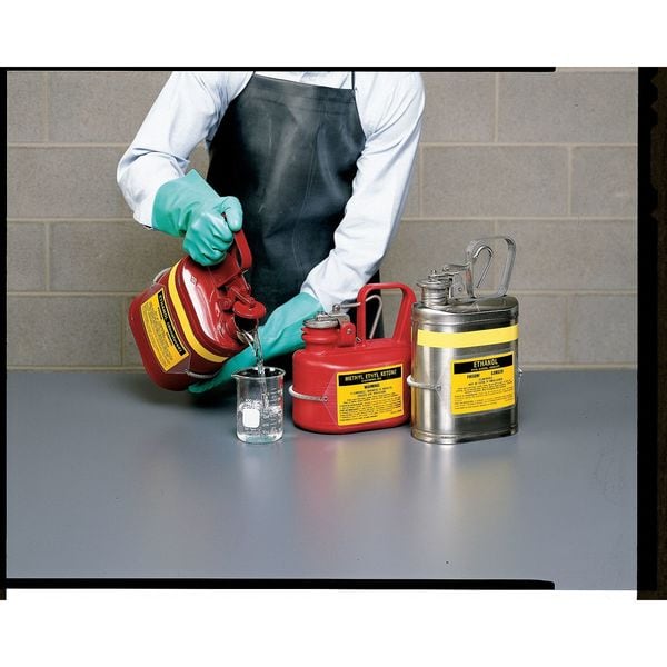 Eagle Mfg Safety Can, Stainless Steel, 1 gal, Silver, Not Applicable Dia., Flammables - 1301
