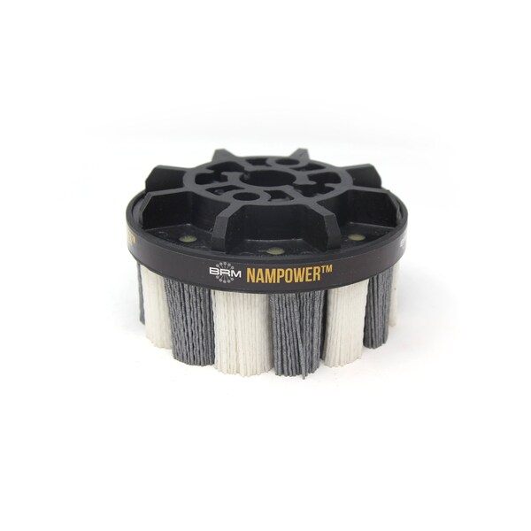 Nampower Brush NAMPOWER ADT12538120 Abrasive Disc Brush, Turbine Style, 125mm Diameter, 38mm Trim, 120 Grit - ADT12538120