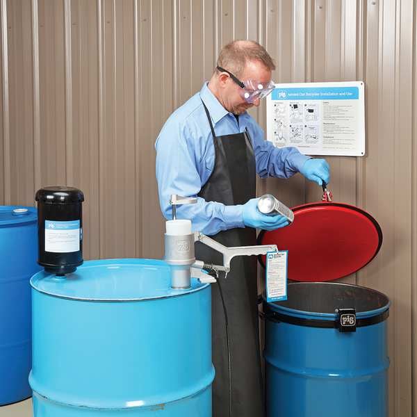 Pig Aerosol Can Recycler, Blue Plastic - DRM1266