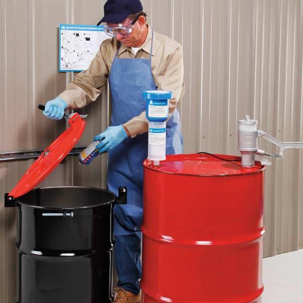 Pig Aerosol Can Recycler, Blue Plastic - DRM1266