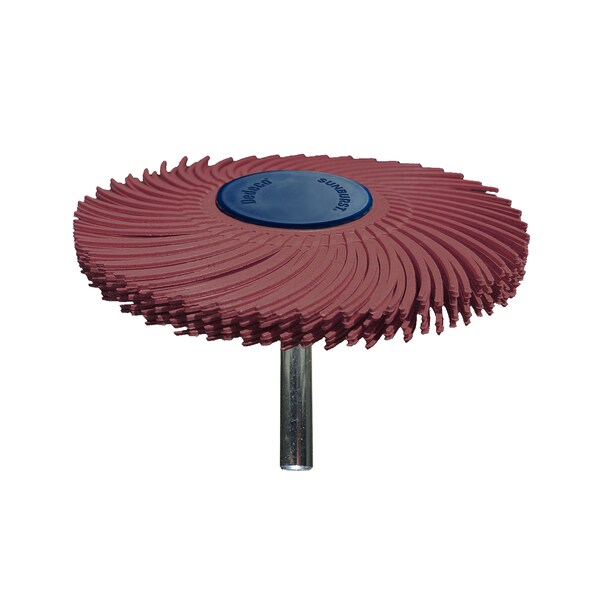 Dedeco SUNBURST 3" TC 6-PLY RED 220 GRIT (A/O) 1/4" 1/UNIT - 1831