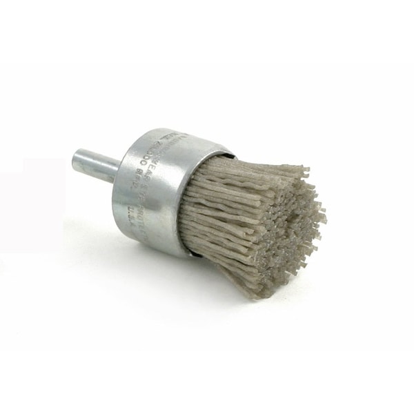 Brush Research Manufacturing BNS4AY180SC Abrasive End Brush, 0.500" Brush Diameter, 2.50" OAL, 180 Grit, Silicon Carbide (SC) - BNS4AY180SC