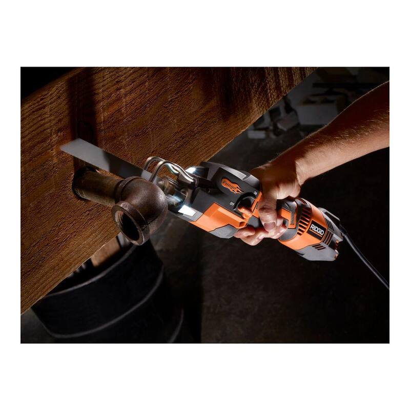 RIDGID Thru Cool 6 Amp Corded Kit de Sierra Recíproca Orbital de Una Mano - R3031