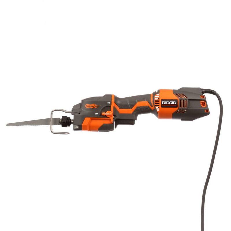 RIDGID Thru Cool 6 Amp Corded Kit de Sierra Recíproca Orbital de Una Mano - R3031