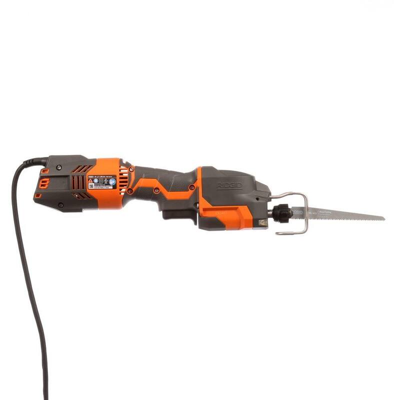 RIDGID Thru Cool 6 Amp Corded Kit de Sierra Recíproca Orbital de Una Mano - R3031